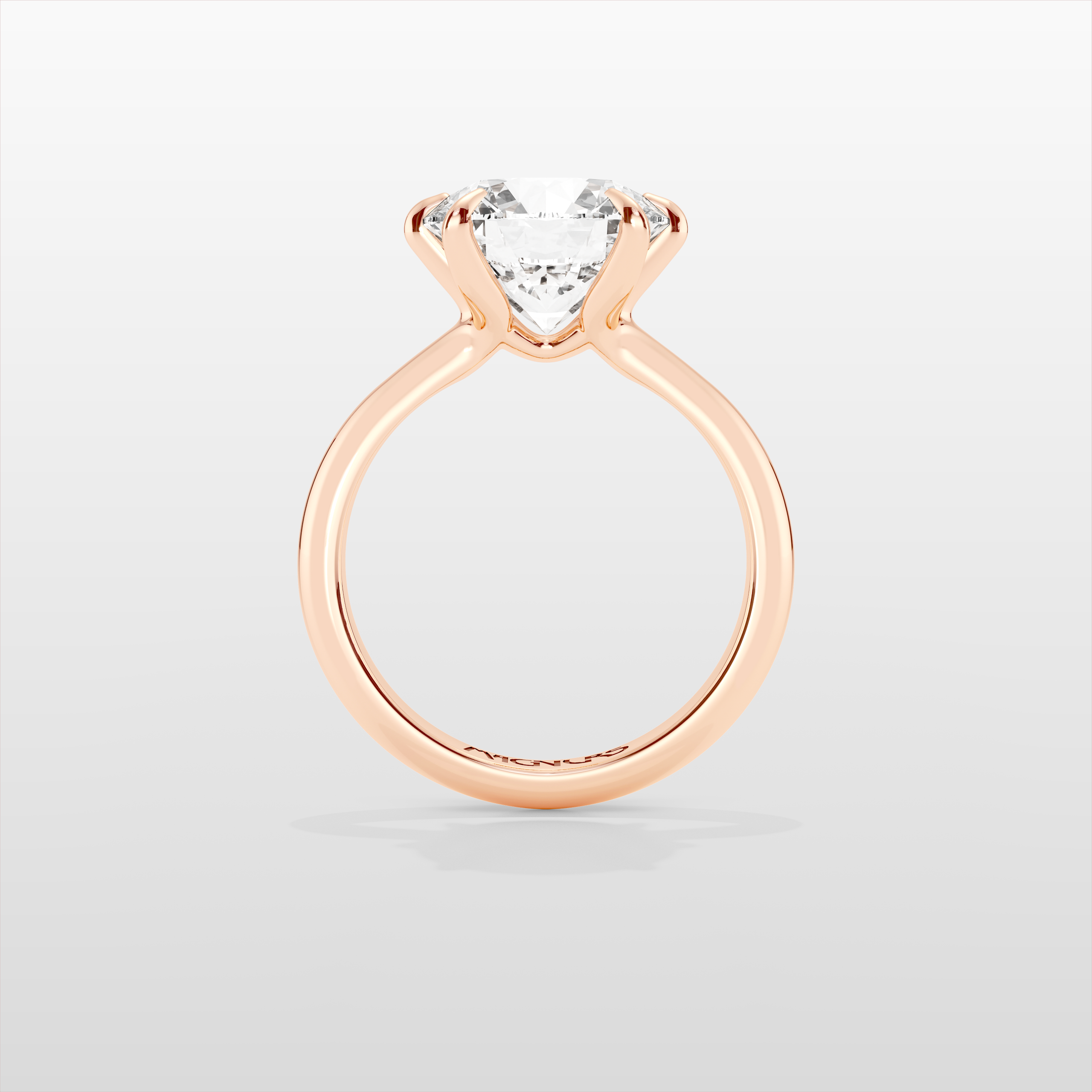 Magnurs Classic Round Brilliant Engagement Ring - Rose Gold