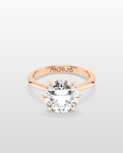 Magnurs Classic Round Brilliant Engagement Ring - Rose Gold