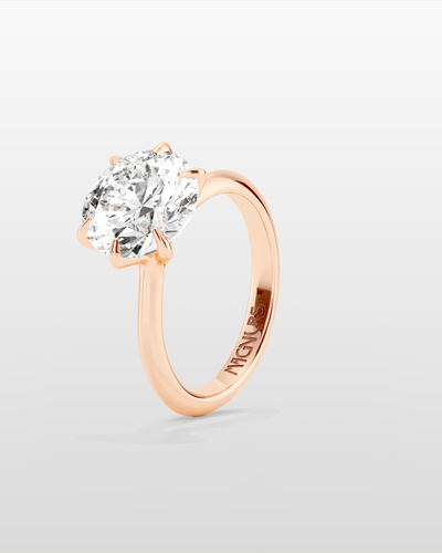 Magnurs Classic Round Brilliant Engagement Ring - Rose Gold