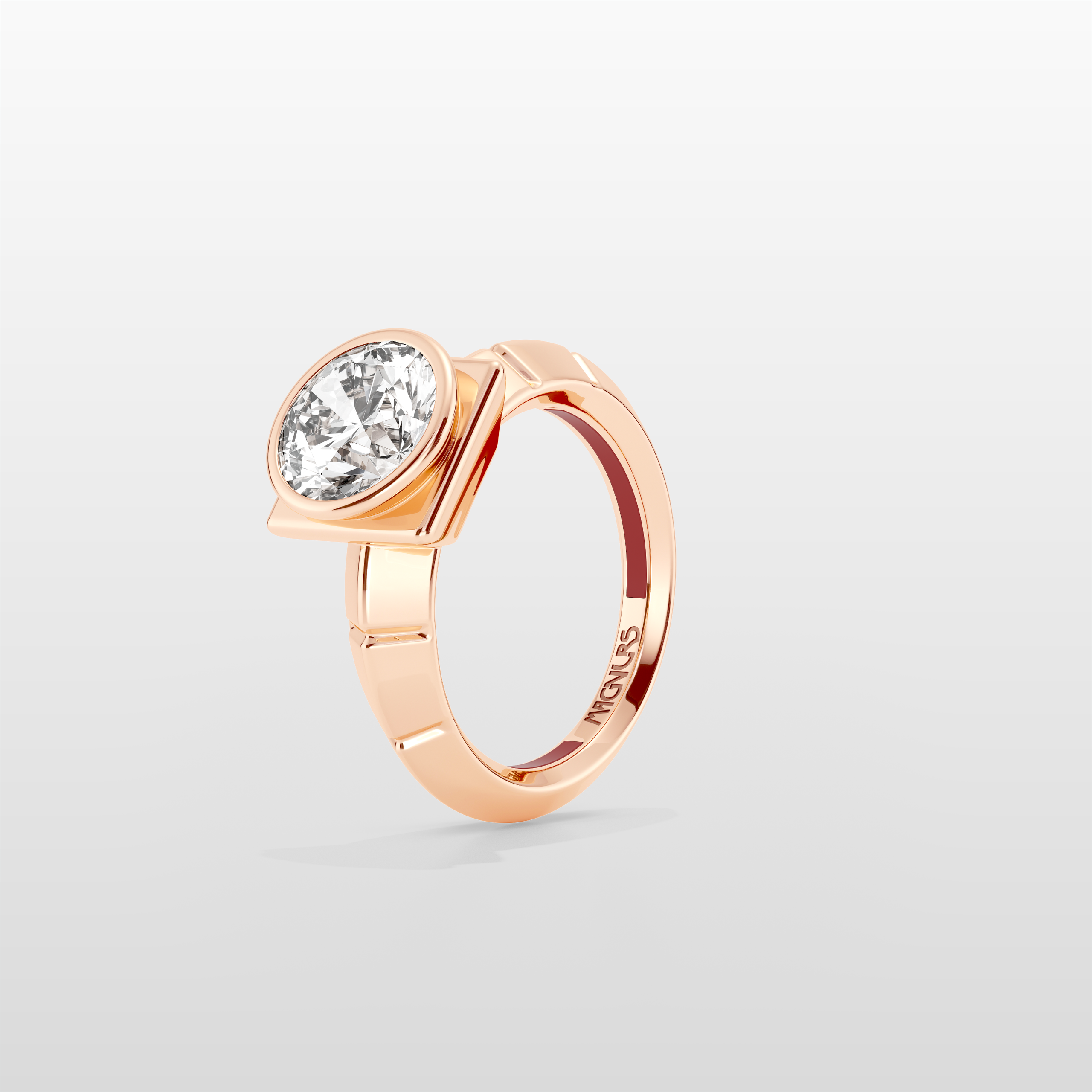 Octopus Square Pinky Ring - Rose Gold