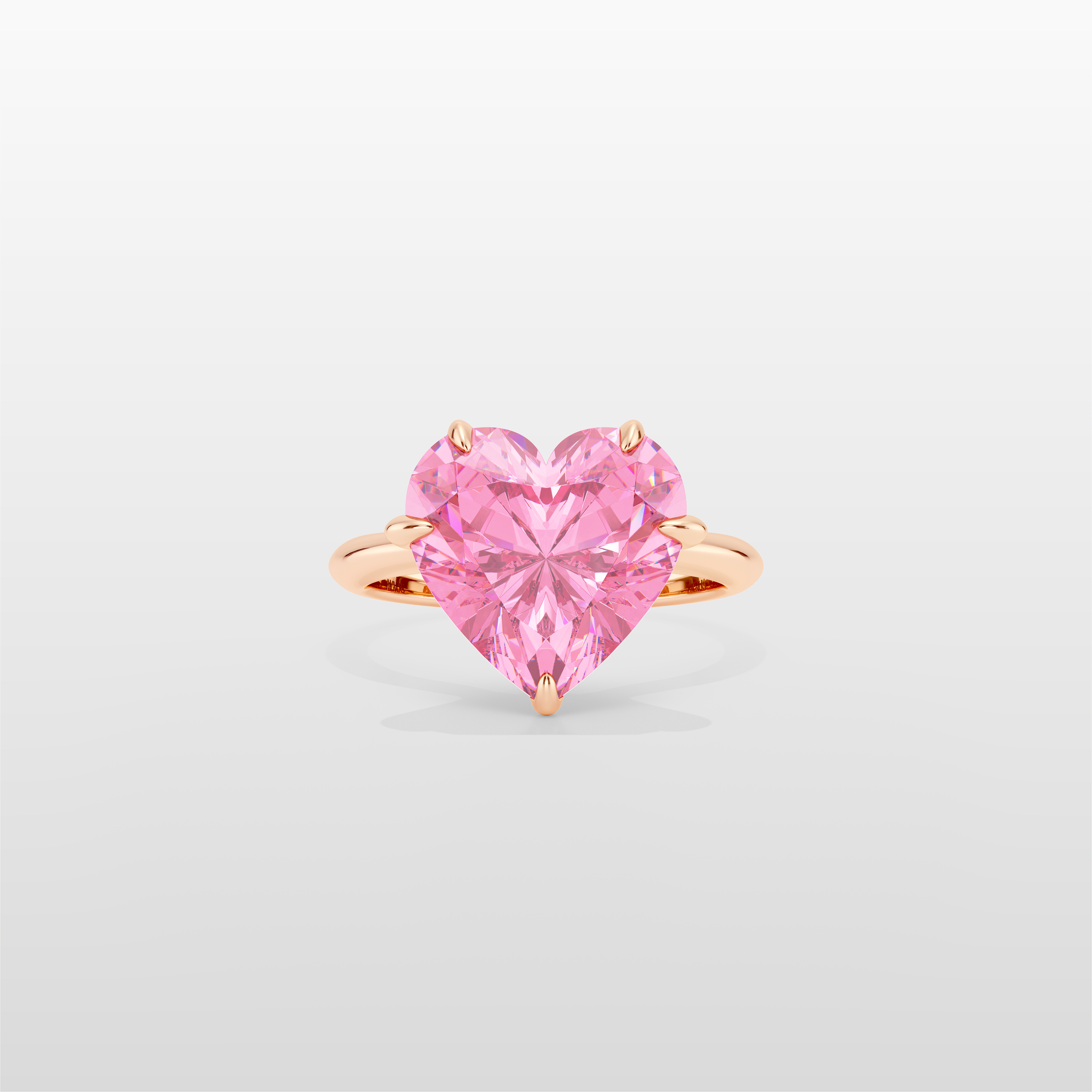 Magnurs Pink Heart Ring - Rose Gold