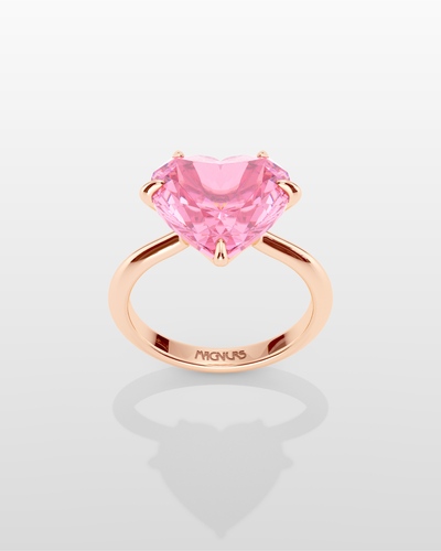 Magnurs Pink Heart Ring - Rose Gold