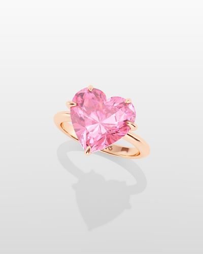 Magnurs Pink Heart Ring - Rose Gold