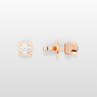 Octopus Square Stud Earrings - Rose Gold