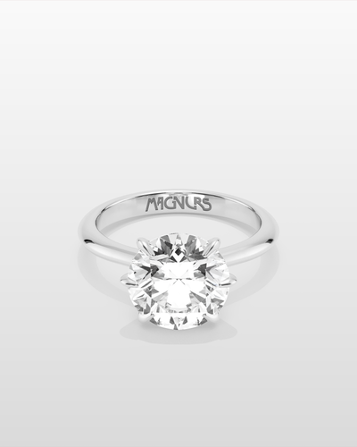 Magnurs Classic Round Brilliant Engagement Ring - White Gold