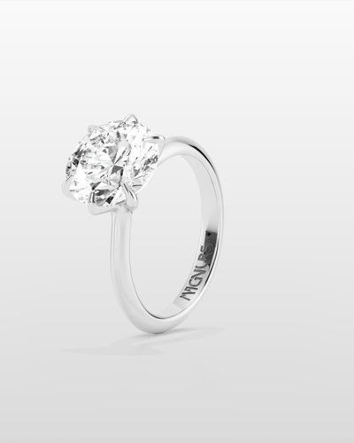 Magnurs Classic Round Brilliant Engagement Ring - White Gold