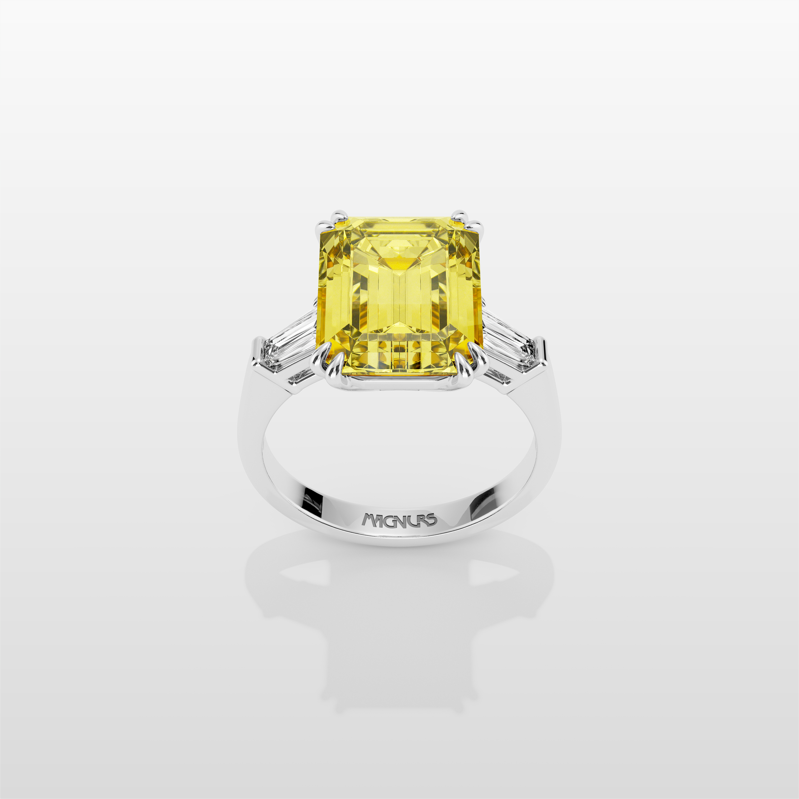 Magnurs Yellow Lucienne Ring - White Gold