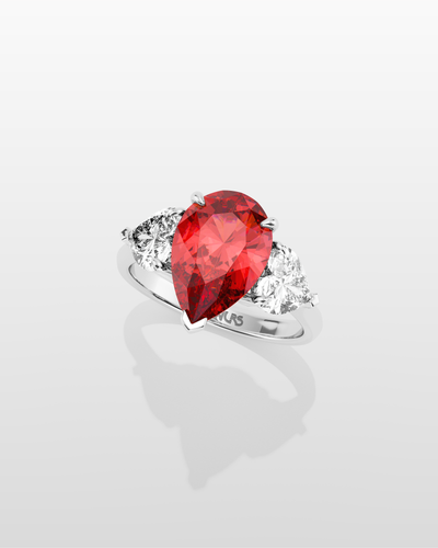 Magnurs Red Inferna Ring - White Gold