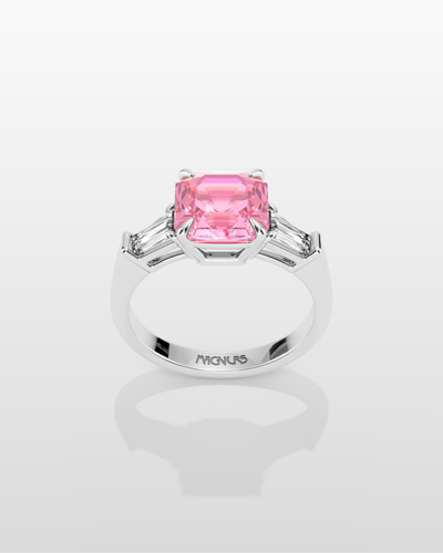 Magnurs Pink Aurora Ring - White Gold