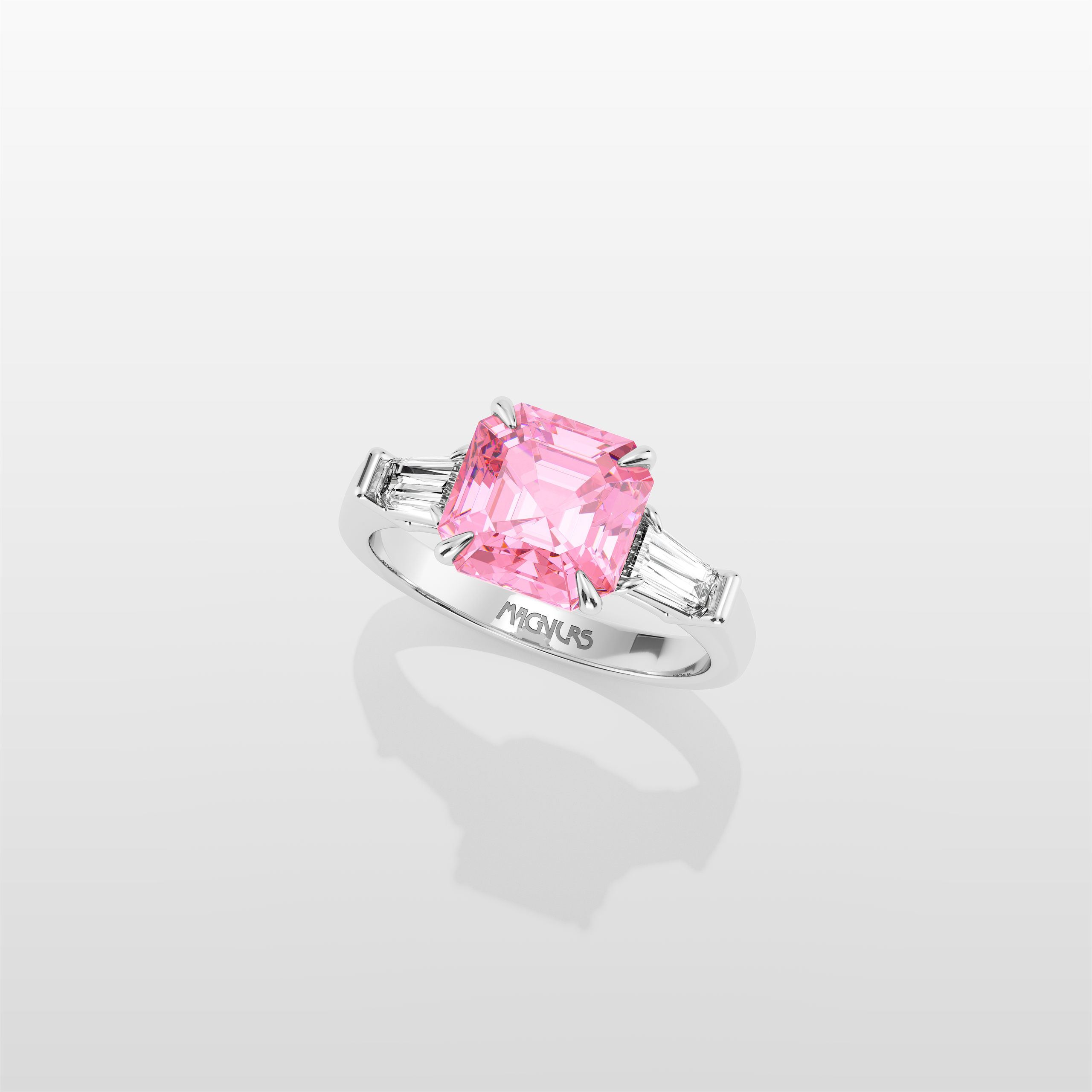 Magnurs Pink Aurora Ring - White Gold
