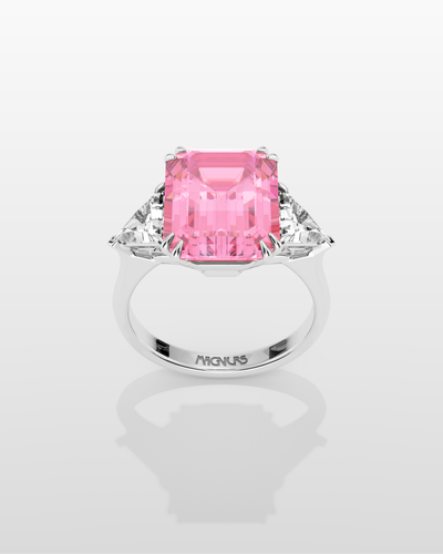 Magnurs Pink Florentine Ring - White Gold