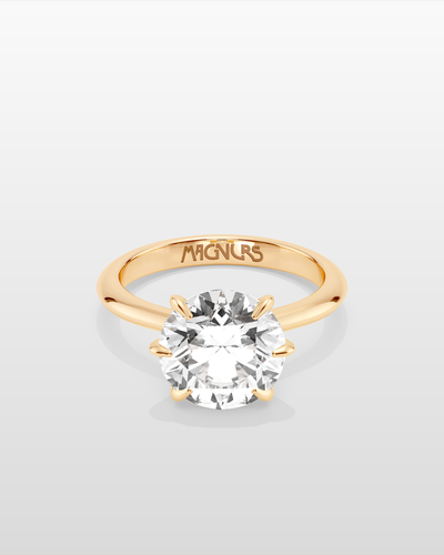 Magnurs Classic Round Brilliant Engagement Ring - Yellow Gold