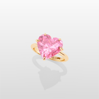 Magnurs Pink Heart Ring - Yellow Gold