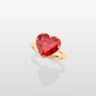 Magnurs Red Heart Ring - Yellow Gold