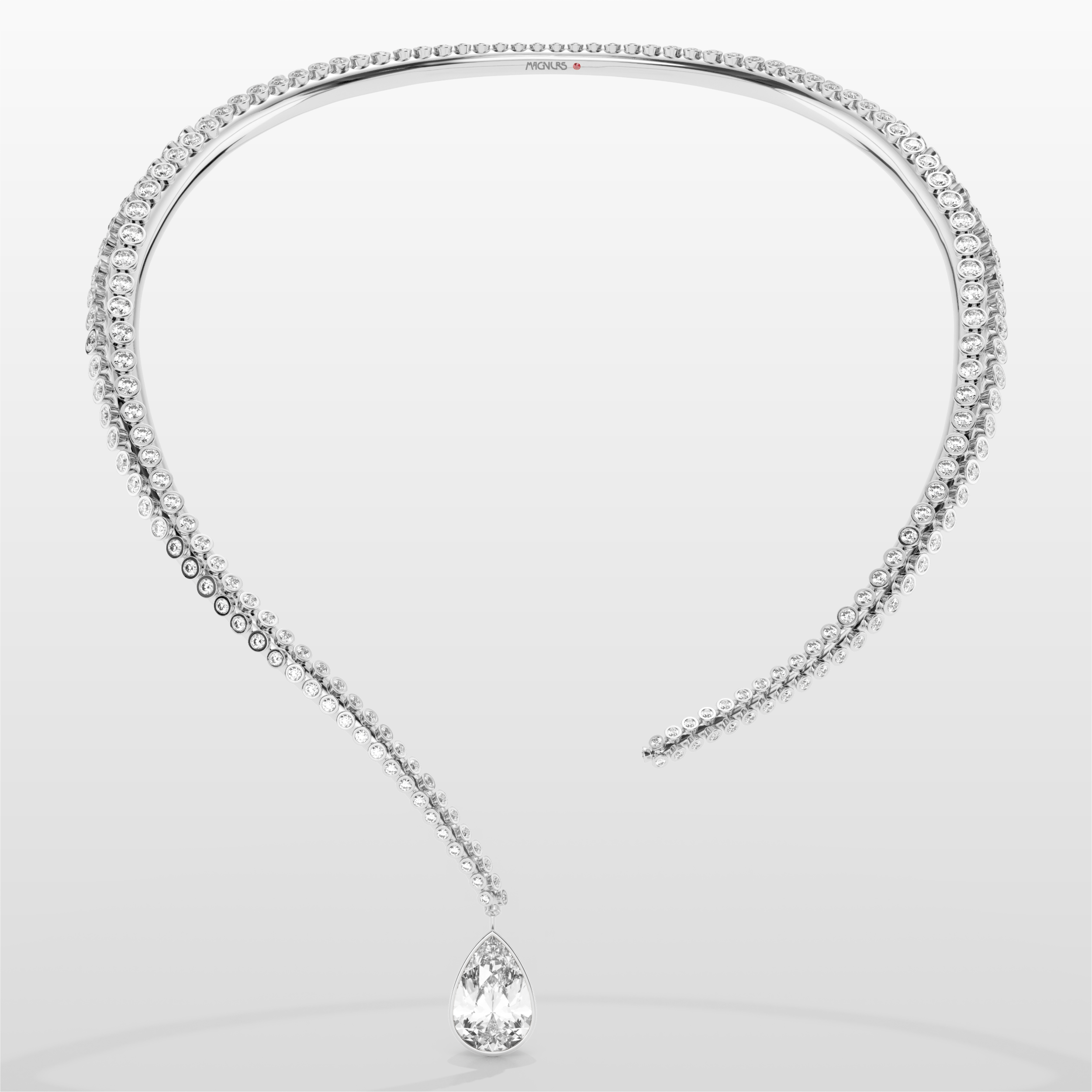 Grand Octopus Necklace - White Gold