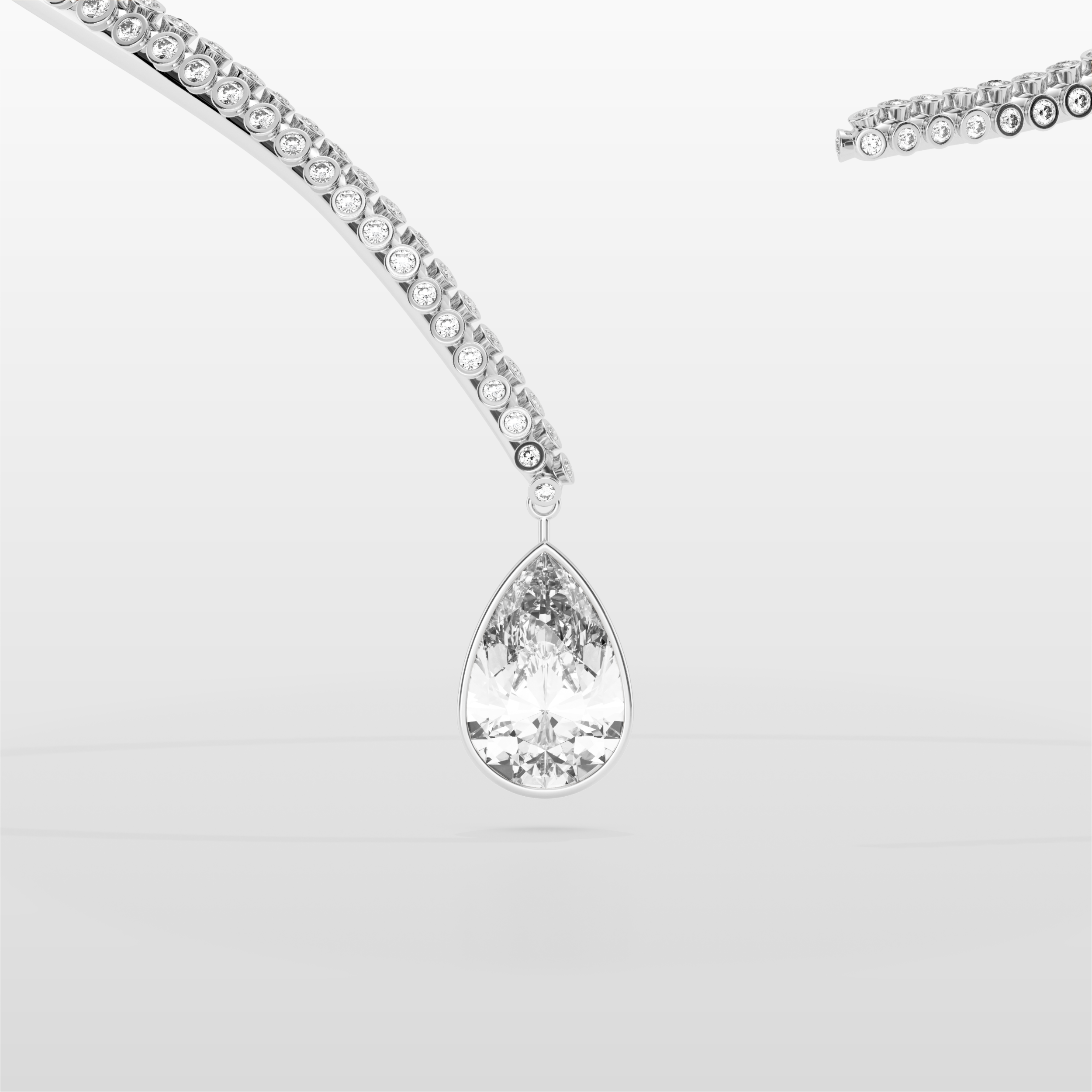 Grand Octopus Necklace - White Gold