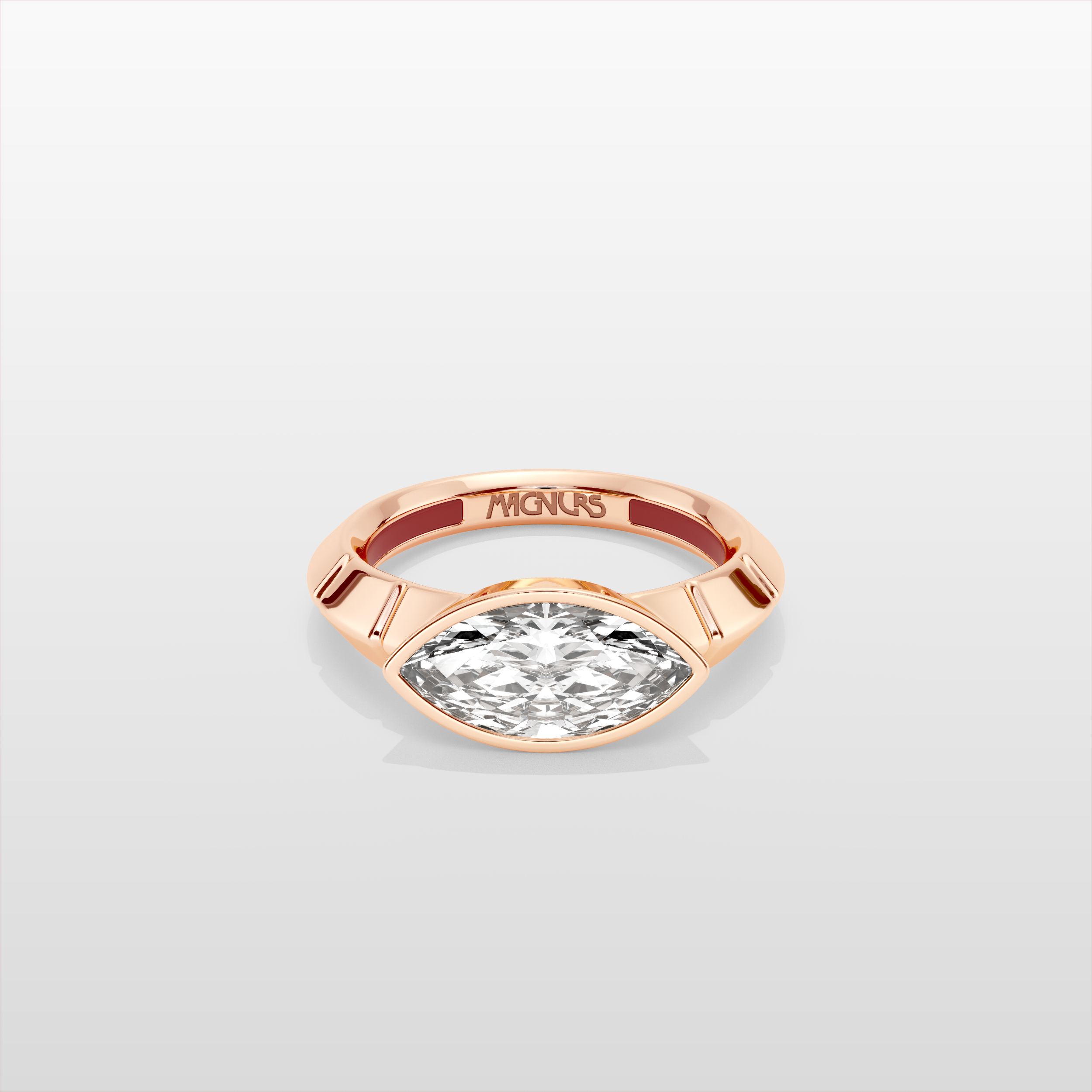 Octopus Marquise Pinky Ring - Rose Gold