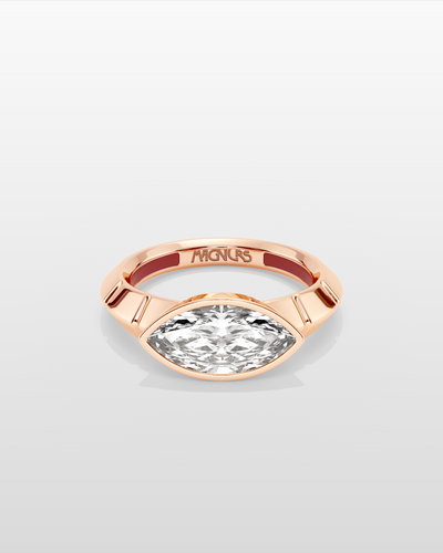 Octopus Marquise Pinky Ring - Rose Gold