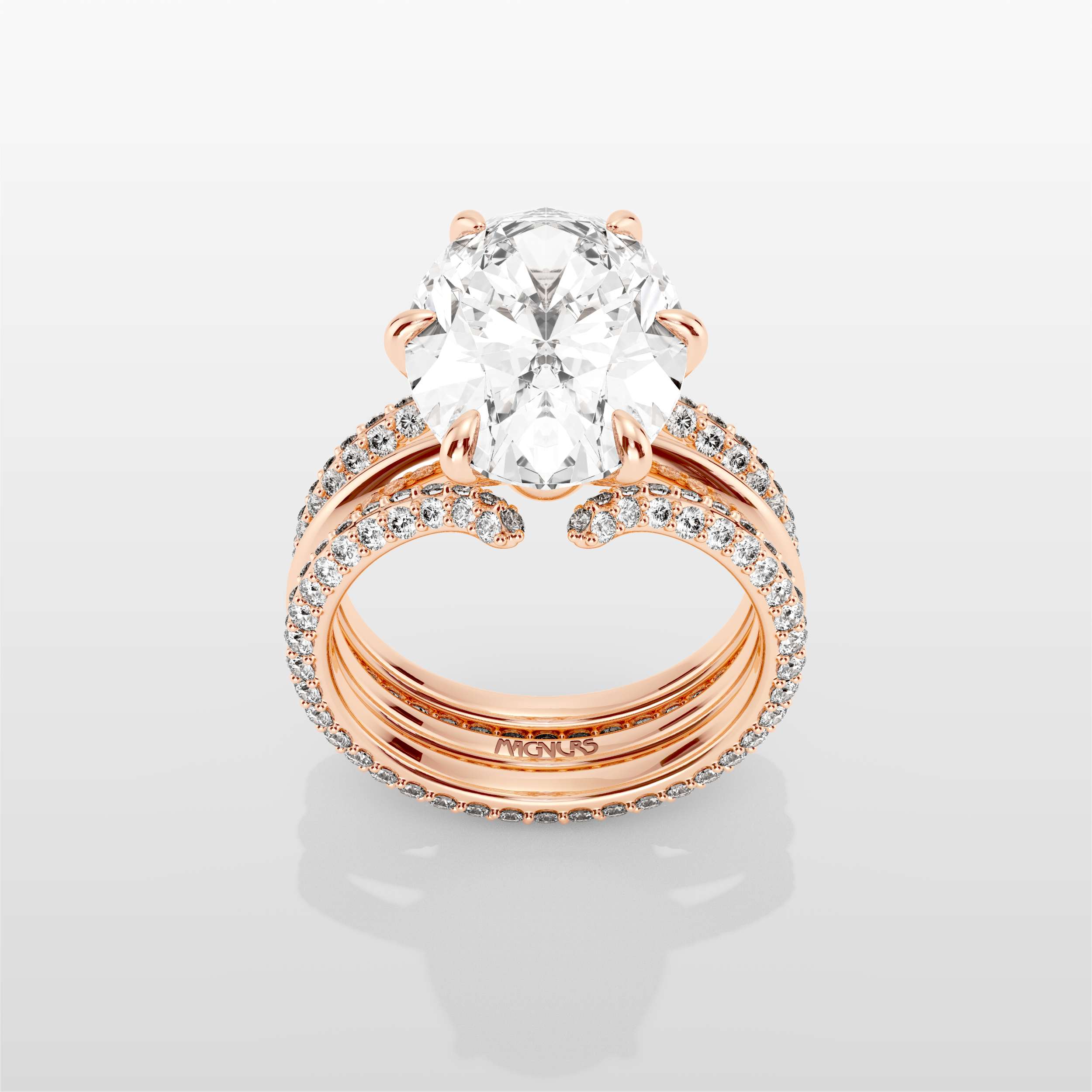 Elysian Trident Ring - Rose Gold