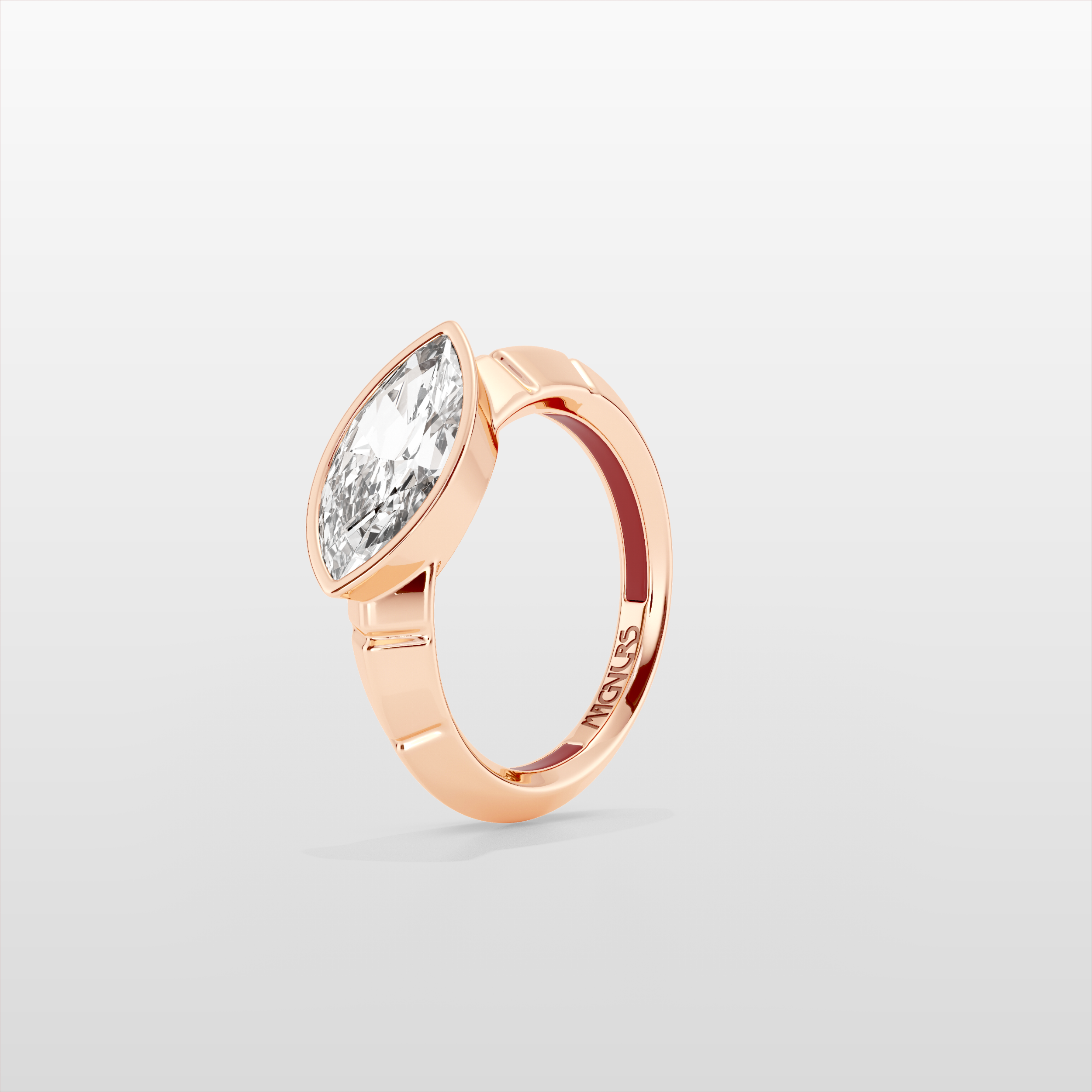 Octopus Marquise Pinky Ring - Rose Gold