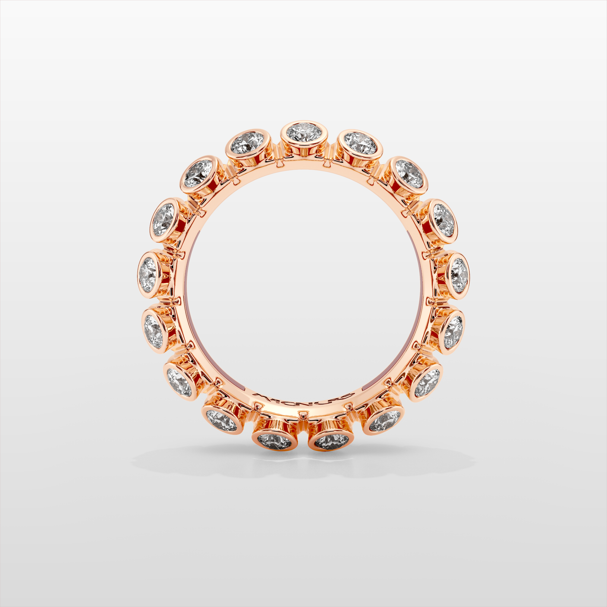 Octopus Eternity Ring, Medium Model - Rose Gold