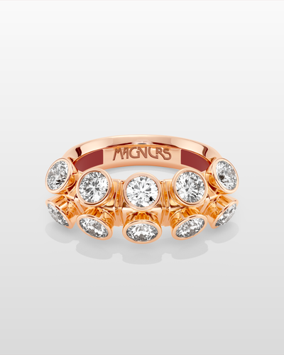 Octopus Half Eternity Ring, Large Model - Rose Gold