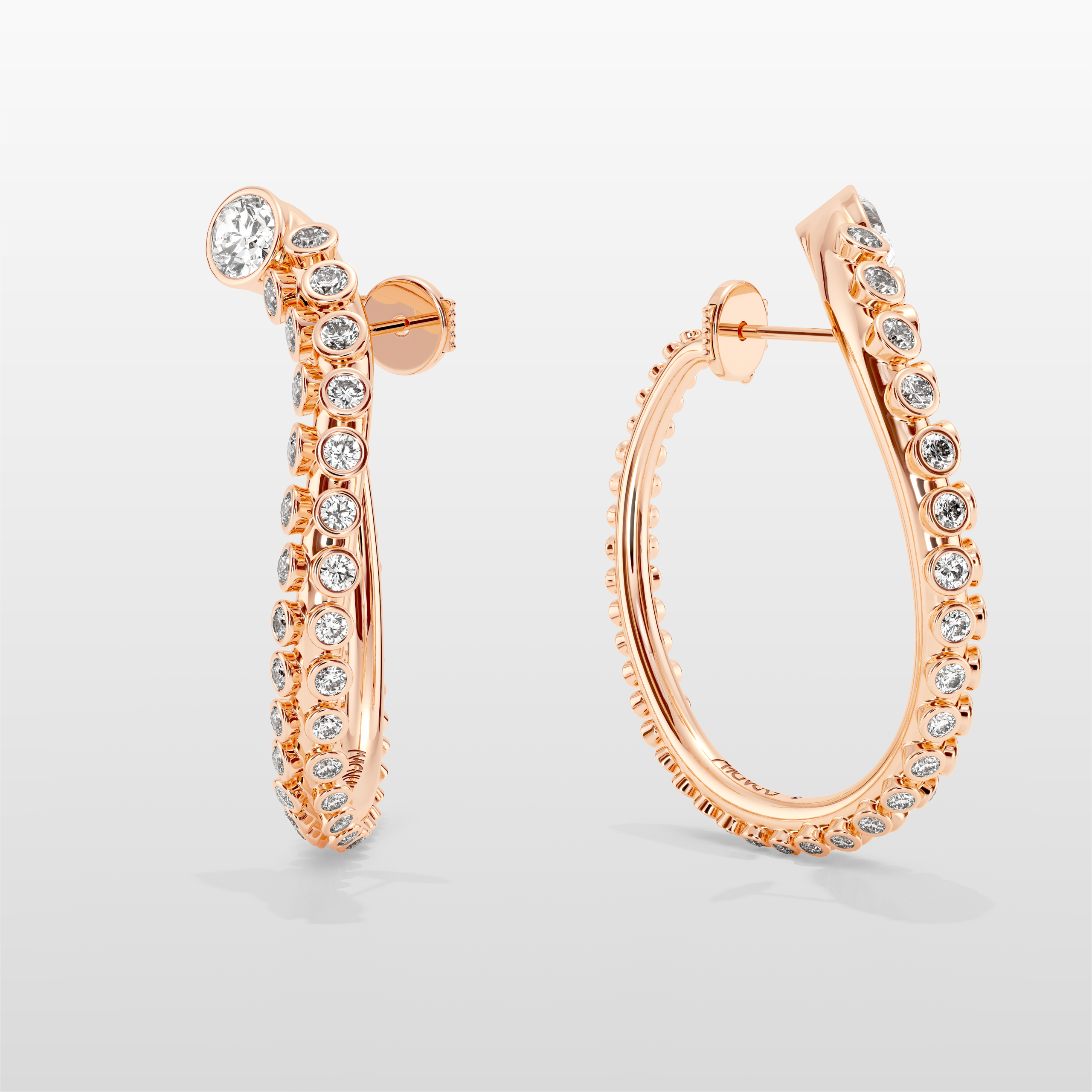 Grand Octopus Hoop Earrings - Rose Gold