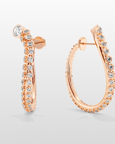 Grand Octopus Hoop Earrings - Rose Gold