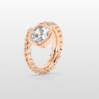 Grand Octopus Cushion-Cut Ring - Rose Gold