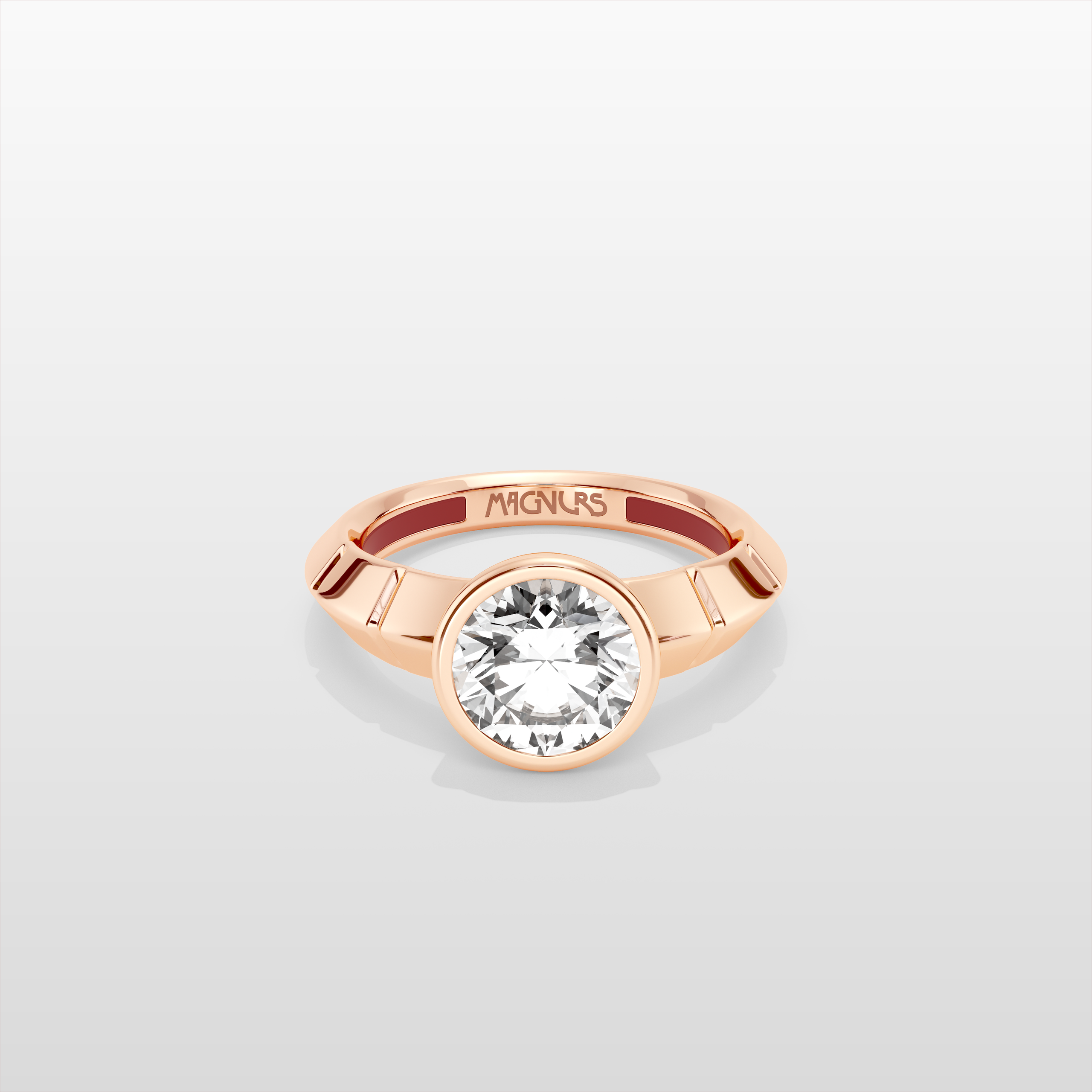 Octopus Round Pinky Ring - Rose Gold