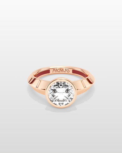 Octopus Round Pinky Ring - Rose Gold