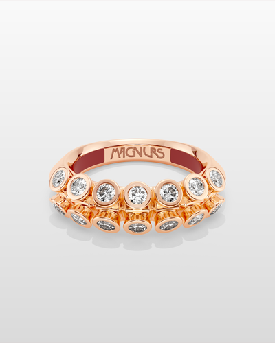 Octopus Half Eternity Ring, Medium Model - Rose Gold