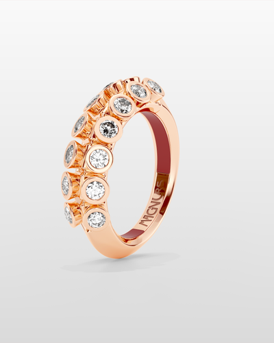 Octopus Half Eternity Ring, Medium Model - Rose Gold