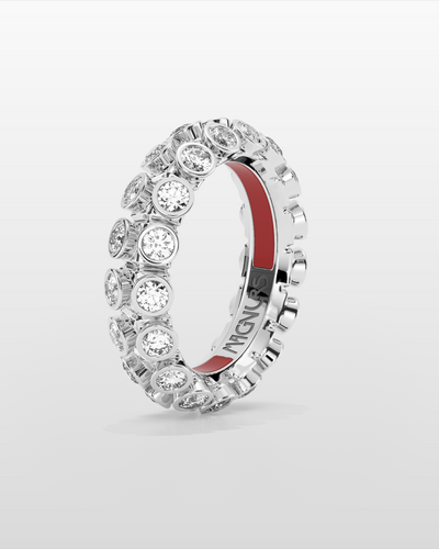 Octopus Eternity Ring, Medium Model - White Gold