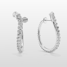 Grand Octopus Hoop Earrings - White Gold