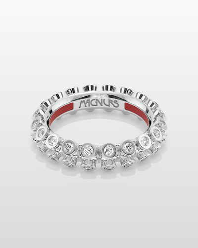 Octopus Eternity Ring, Small Model - White Gold