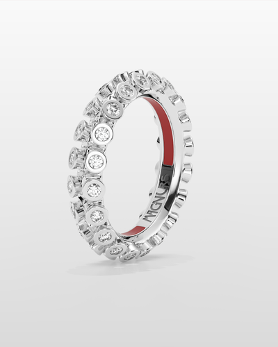 Octopus Eternity Ring, Small Model - White Gold