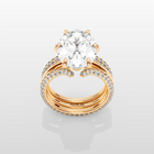 Elysian Trident Ring - Yellow Gold