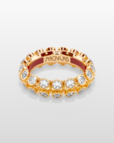 Octopus Eternity Ring, Medium Model - Yellow Gold