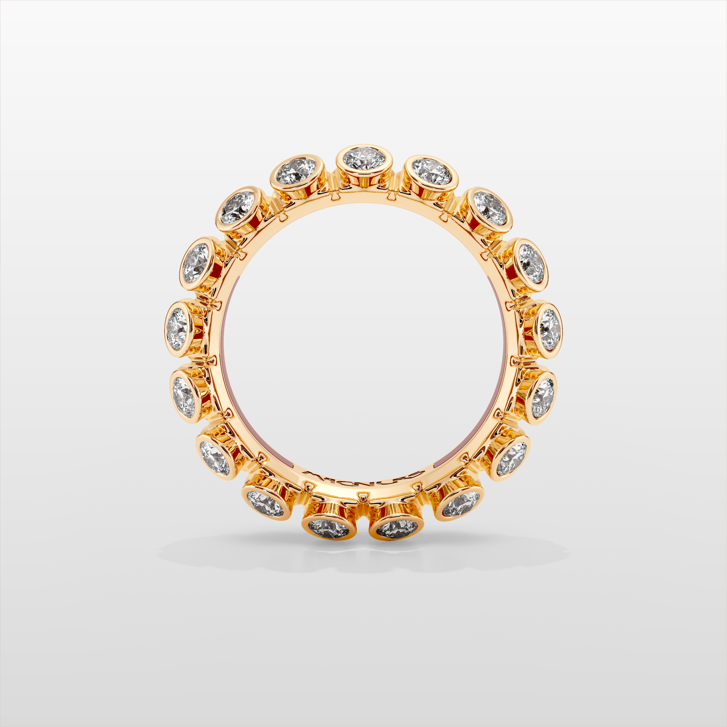 Octopus Eternity Ring, Medium Model - Yellow Gold