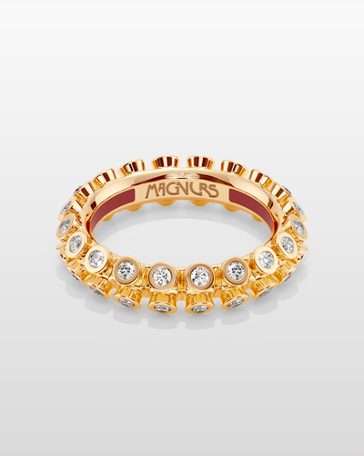 Octopus Eternity Ring, Small Model - Yellow Gold