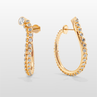 Grand Octopus Hoop Earrings - Yellow Gold