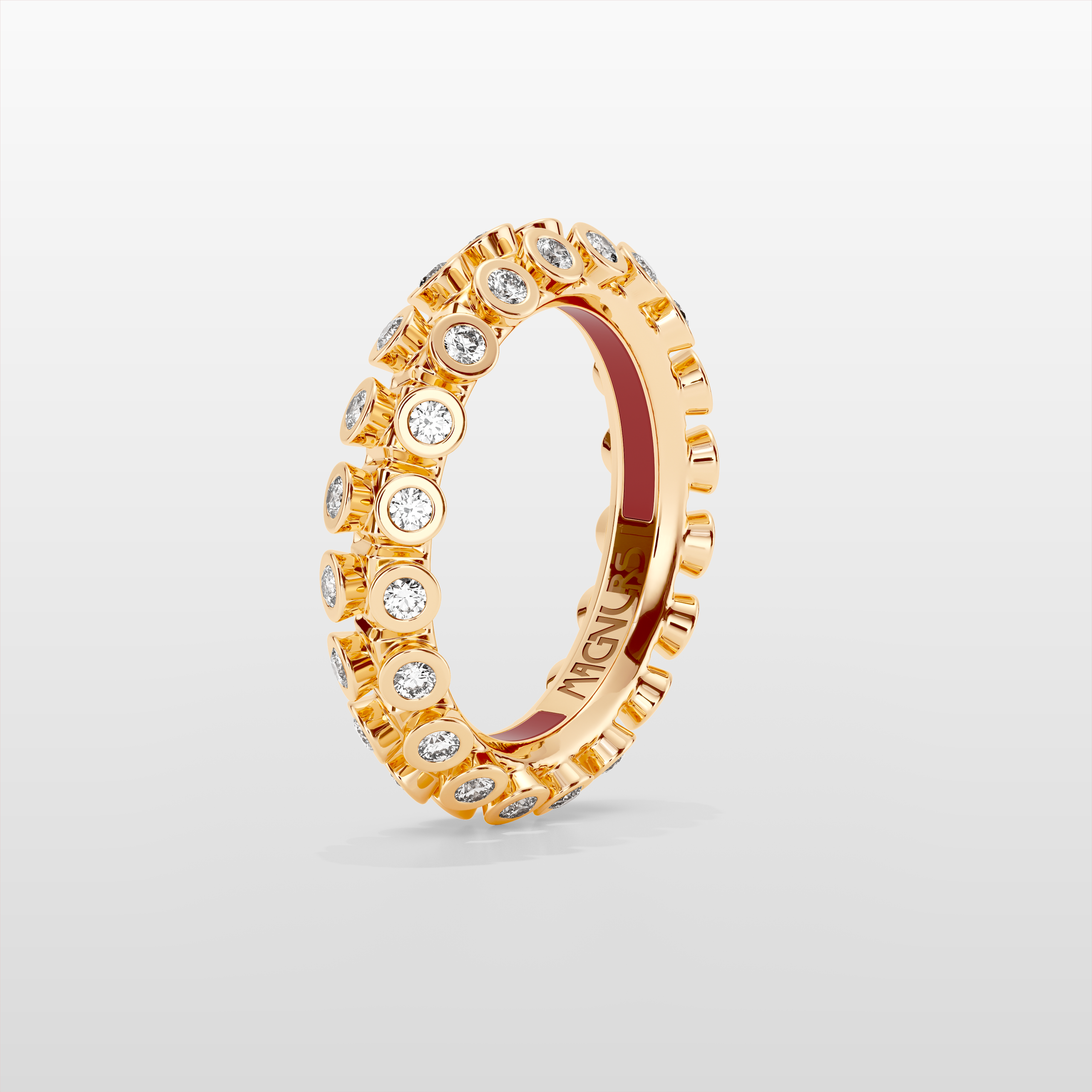 Octopus Eternity Ring, Small Model - Yellow Gold