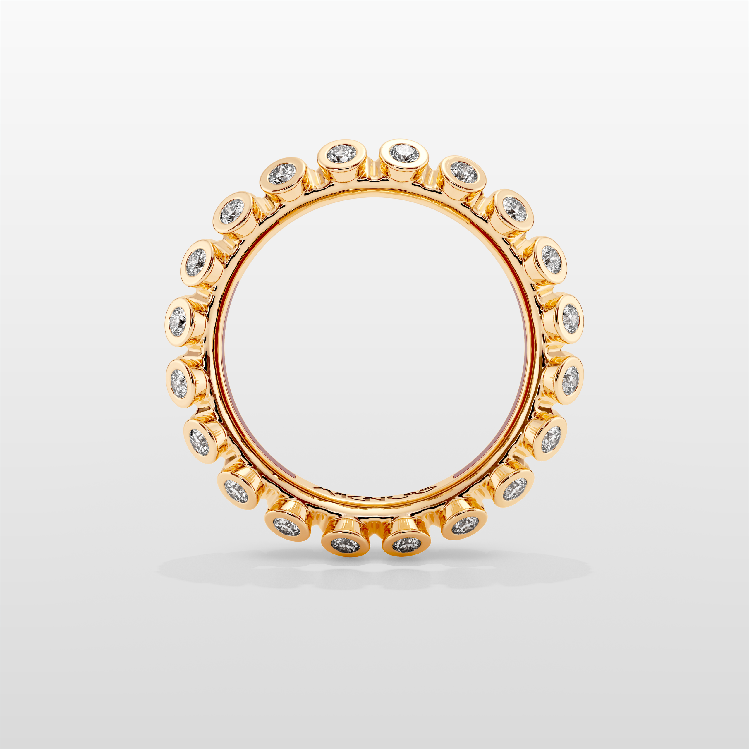 Octopus Eternity Ring, Small Model - Yellow Gold